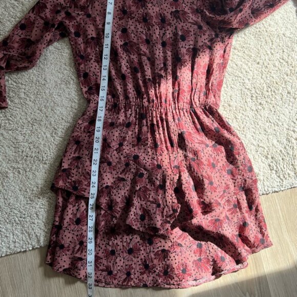 Zara Floral Long Sleeve Ruffle Dress - Picture 10 of 11